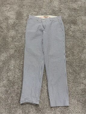 Blue & White Seersucker Stripe Pants